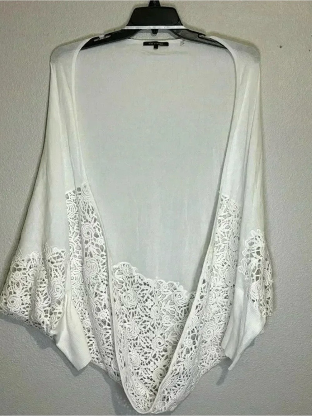 Kobi Halperin Hana open cardigan size small floral crochet trim